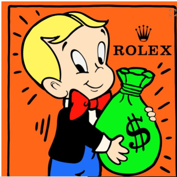 Alec Monopoly Richie Rich Rolex Art Print - Picture 2 of 2